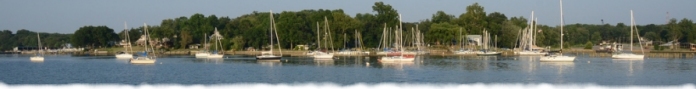 Views of NERYC moorings, marina and club form the Northeast River